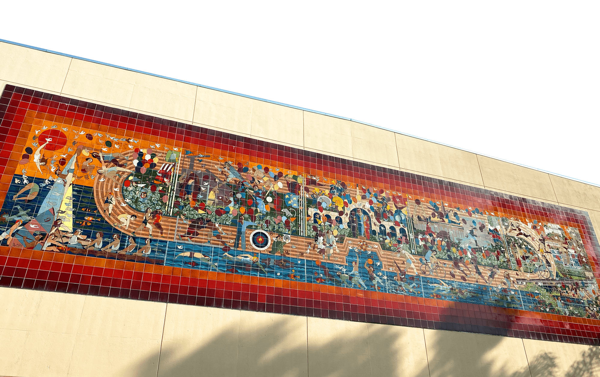 The olympic mural at Cal State LA.