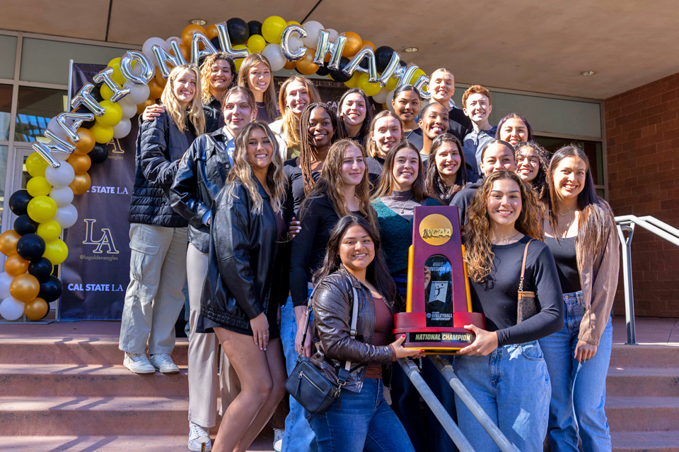 The Cal State LA women's volleyball N.C.A.A. champions.