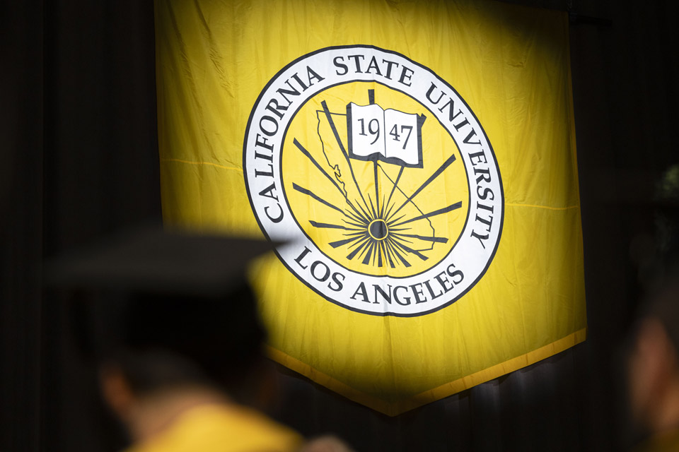 The Cal State LA seal on a banner.